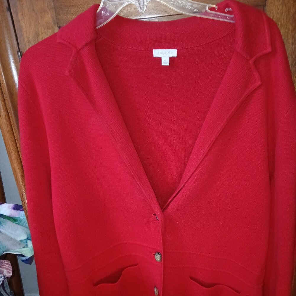 Talbots size XL 3-button sweater blazer